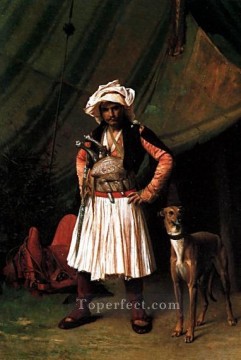  Griego Pintura Art%C3%ADstica - BashiBazouk y su perro Orientalismo árabe griego Jean Leon Gerome